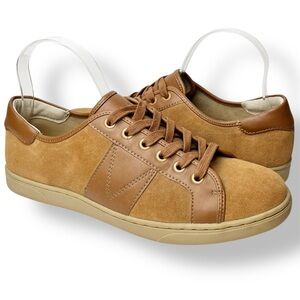 Vionic Men’s Jerome Casual Suede Sneakers 8 brown tan lace-up shoes comfort
